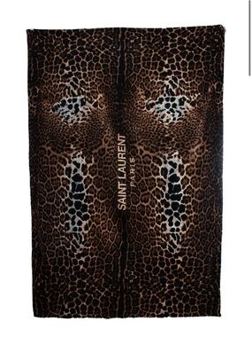 Saint Laurent Leopard Beach Towel Bath Towel New!